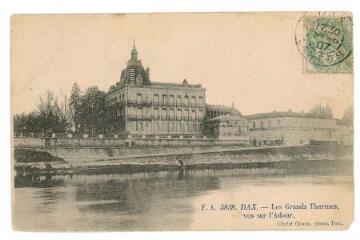 1 vue - Les Grands Thermes, vus depuis l\'Adour (ouvre la visionneuse)