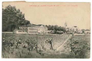 1 vue - Collège de jeunes filles de Dax - Vue des jardins (ouvre la visionneuse)
