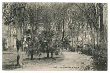 1 vue - Une allée dans le square (Jardin public de l\'Hôtel de Ville) (ouvre la visionneuse)