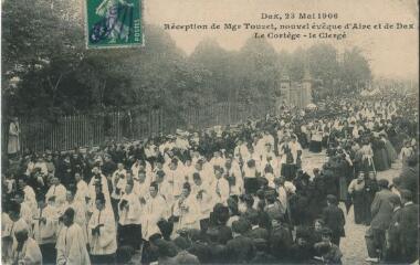 1 vue - Réception de Mgr Touzet, nouvel évêque d\'Aire et de Dax (ouvre la visionneuse)